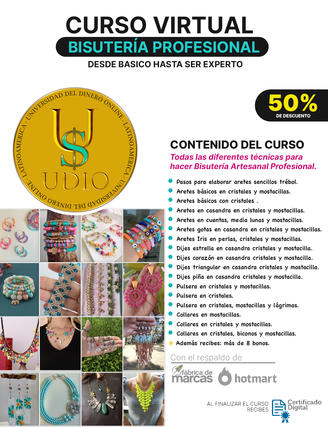 Tecnicas de Bisuteria hechas a mano de forma Profesional